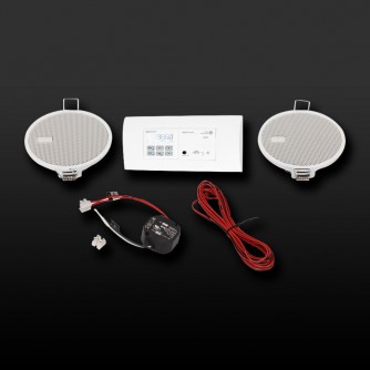 KB Sound Zestaw Audio Receiver Odtwarzacz Bluetooth In-Wall + Radio Dab Czarny Z Głośnikami 2.5 52957+32852+19154
